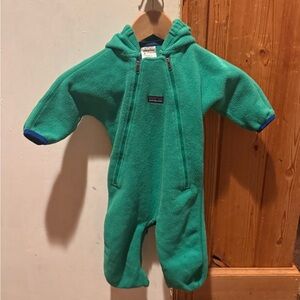 Patagonia Green Fleece Onesie